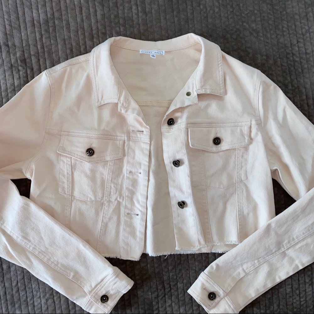 Cropped jean jacket
